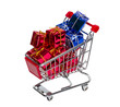 Foto: Shopping Cart with gift boxes Shopping Cart with gift boxes