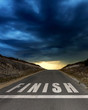 Road leading to finish