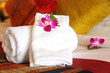 Towel and orchid