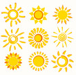 sun collection of symbols