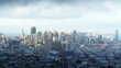 San Francisco skyline from Twin Peaks at sunset, time lapse