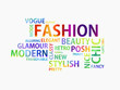 White no-stripe background with the color words of the fashion