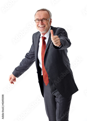 Foto: Successful mature business man, thumb up Successful mature business man, thumb up