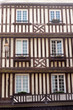 Colombages typiques d'une maison normande
