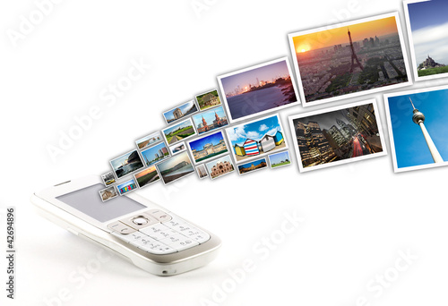 Photo: Photo sortant d'un telephone GSM Photo sortant d'un telephone GSM
