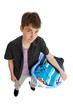 Photo: Teenager with basket of clothing Teenager with basket of clothing