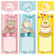baby and kids invitation template set