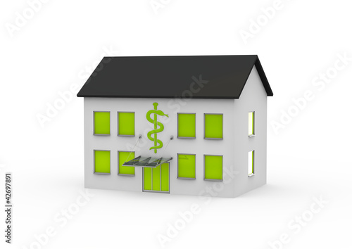 Illustration: haus_miniatur_arztpraxis_04 haus_miniatur_arztpraxis_04