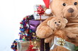 close-up of Christmas presents