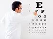 Photo: Optemetrist making a vision test Optemetrist making a vision test