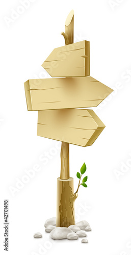 Vector: wooden direction pointer direction with arrow vector wooden direction pointer direction with arrow vector
