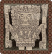 Grunge inca icon. Vector illustration