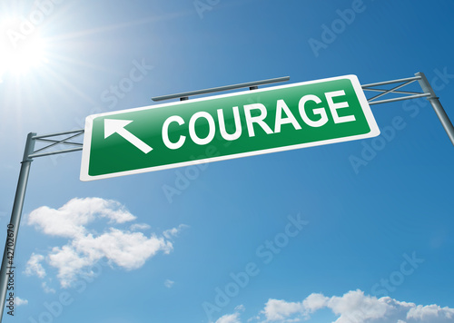 Photo: Courage concept. Courage concept.