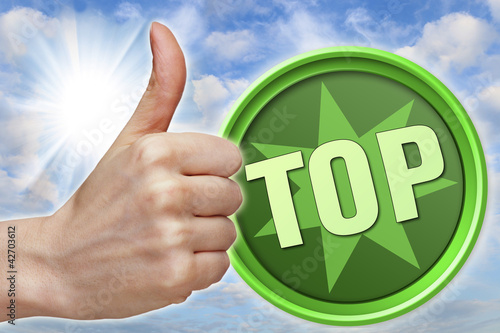 Illustration: TOP Daumen hoch TOP Daumen hoch