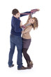 Foto: lovely couple playing in studio lovely couple playing in studio