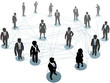 Business people network connection nodes