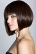 Photo: woman with short brown hair woman with short brown hair