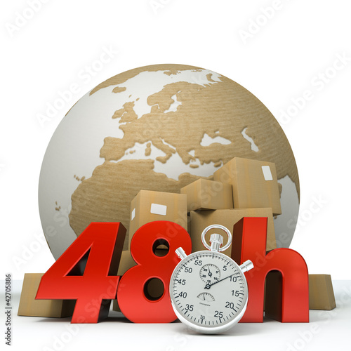 Illustration: World delivery in 48 Hrs World delivery in 48 Hrs