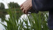 Video: A man catches a fish. Fishing A man catches a fish. Fishing