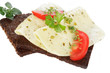 Bärlauchkäse auf Schwarzbrot