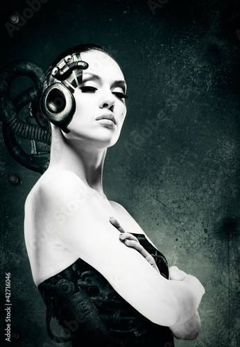 Photo: Mechanical woman. Abstract female portrait Mechanical woman. Abstract female portrait