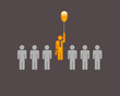 Human figure with a balloon
