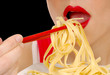 Woman loves pasta