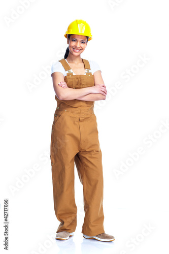 Foto: Worker woman. Worker woman.