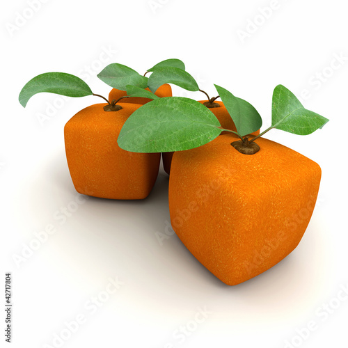 Illustration: Cubic orange duo Cubic orange duo