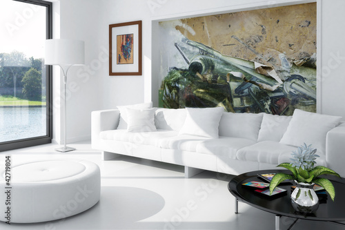 Illustration: White Room with Artwork White Room with Artwork