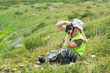 Nature photographer taking pictures