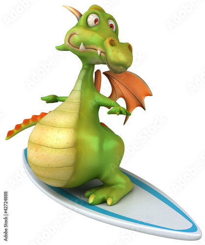 Illustration: Dragon et surf Dragon et surf