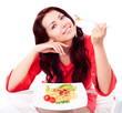 woman eating spaghetti