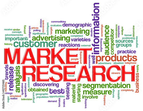 Illustration: Word tags market research Word tags market research