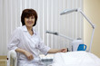 Smiling beauty salon woman worker.