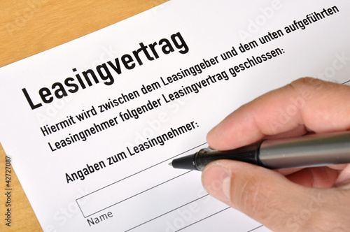 Photo: Leasingvertrag Leasingvertrag