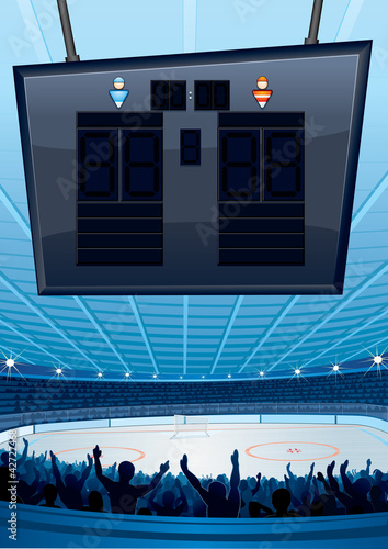 Vector: Ice Hockey Arena Background. Vector for your Text Ice Hockey Arena Background. Vector for your Text
