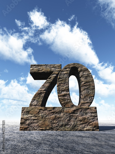 Illustration: number seventy number seventy