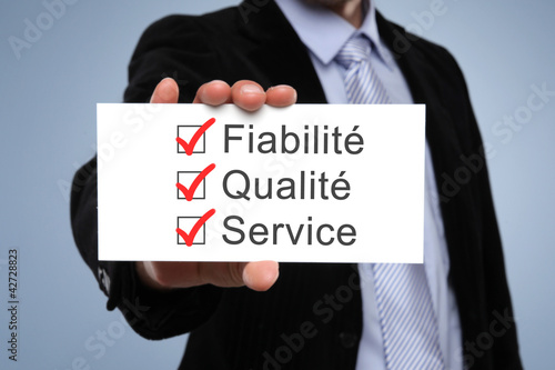 Photo: fiabilité qualité service fiabilité qualité service