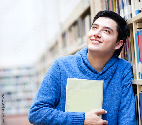 Photo: Thoughtful male student Thoughtful male student