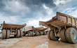 bulldozer excavator in quarry