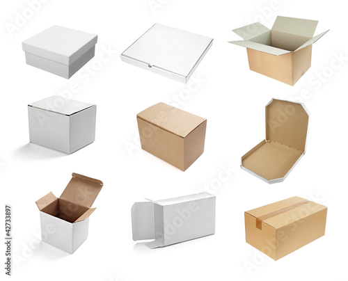 Photo: blank white box container blank white box container