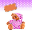 teddybär mit rosa schlafanzug