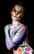 Pretty young woman with full body paint
