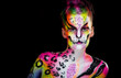 Foto: Beautiful young female in full face and body makeup Beautiful young female in full face and body makeup