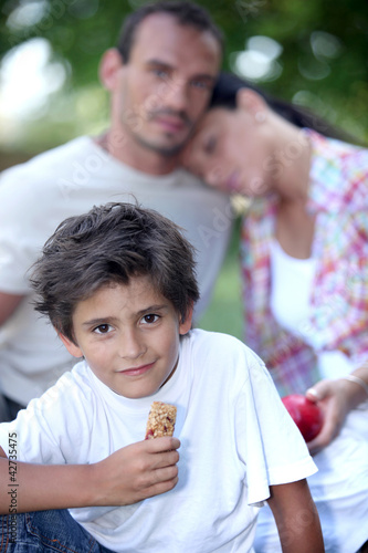 Photo: Outdoor family picnic Outdoor family picnic