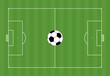 Fussballfeld mit Fußball