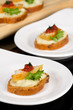 Canapes with hake and potatoes mashed