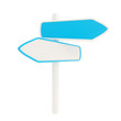 Signpost copyspace blue road sign