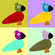 Vector: Colorful abstract birds background with different colors Colorful abstract birds background with different colors